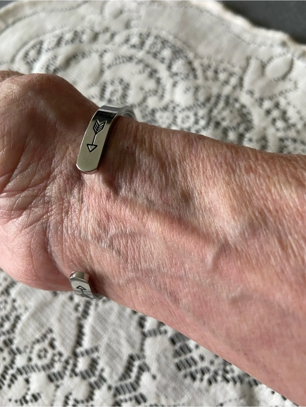kind heart fierce mind brave heart Silver cuff bracelet